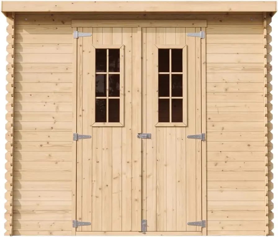 Abri de jardin en bois en bois naturel 2,63 m² vue 7
