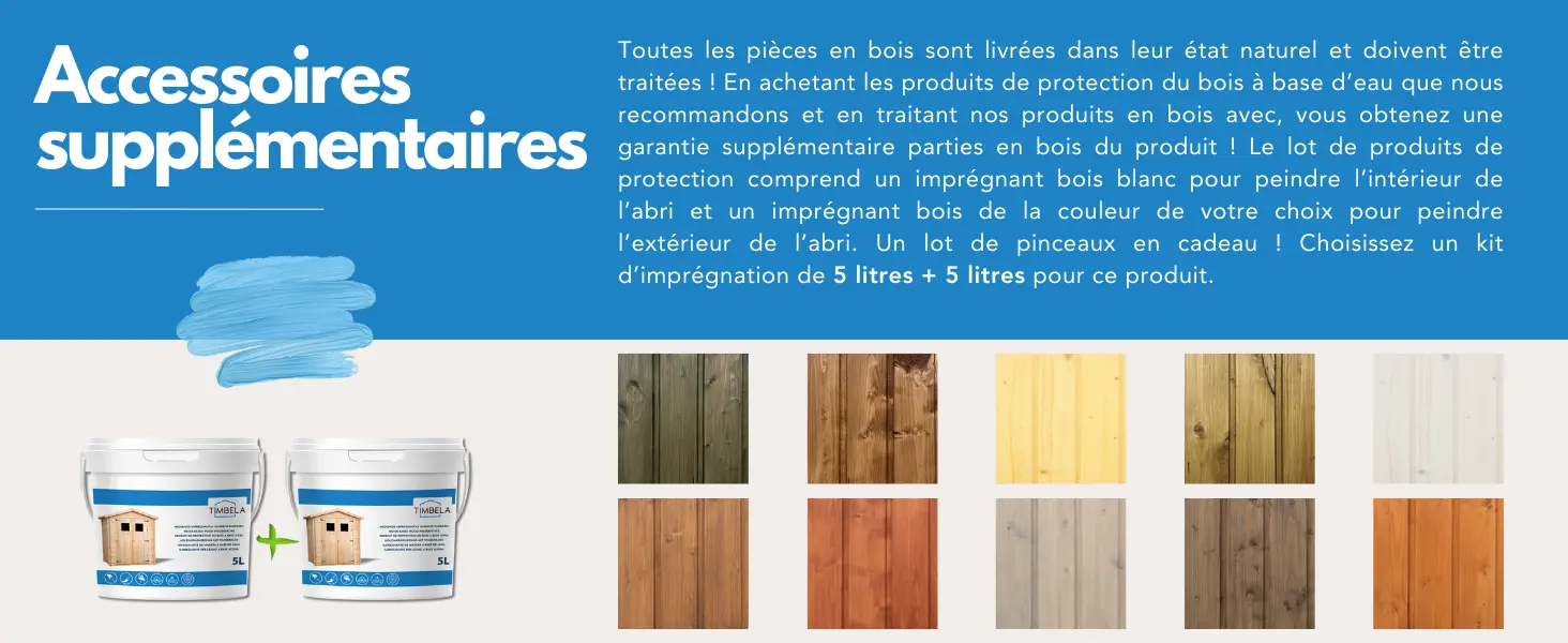 Abri de jardin en bois en bois gris 2,63 m² — contenu détaillé 6