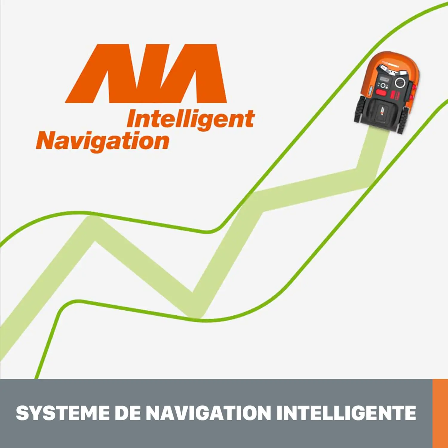 Robot tondeuse orange 300 m² vue 5