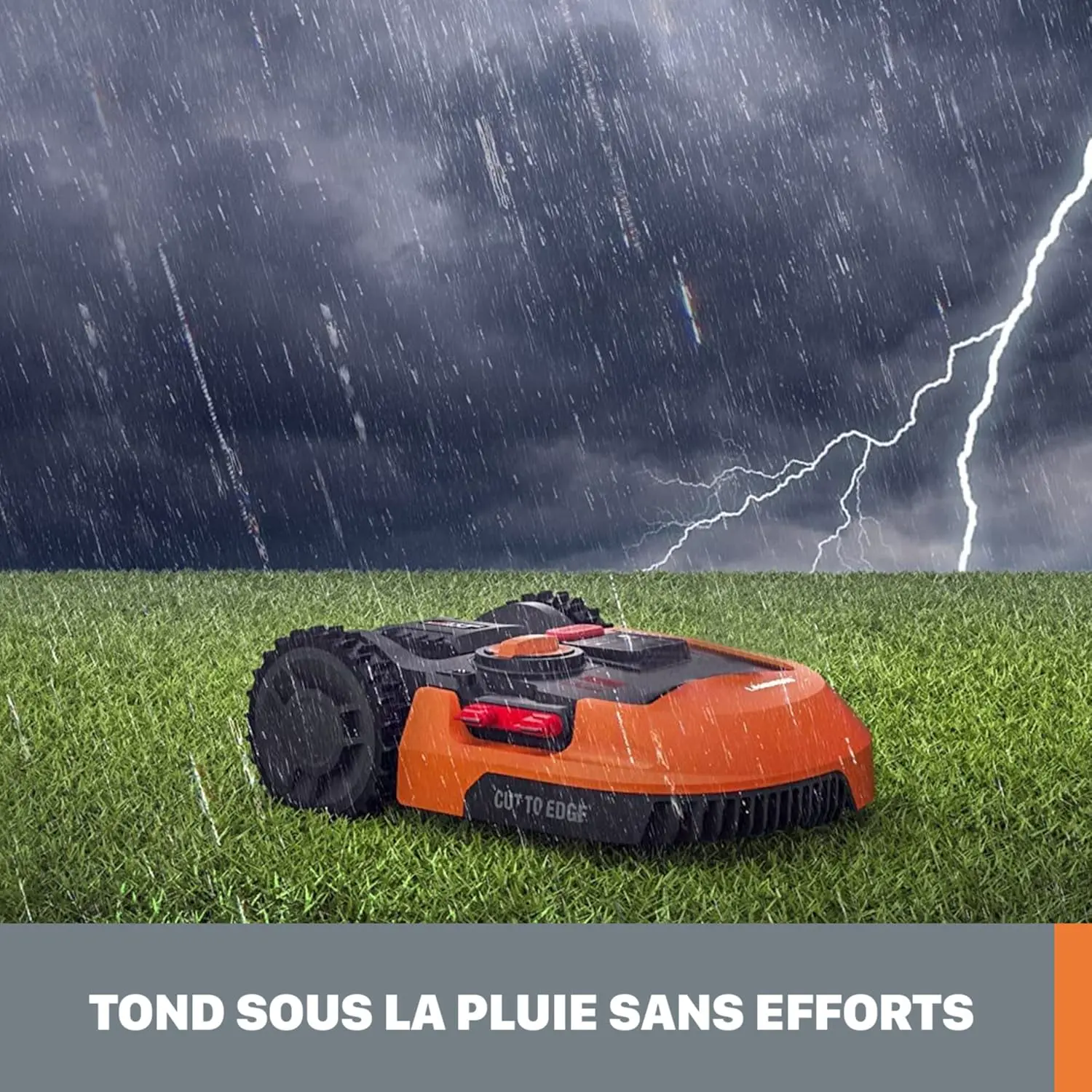 Robot tondeuse orange 300 m² vue 7