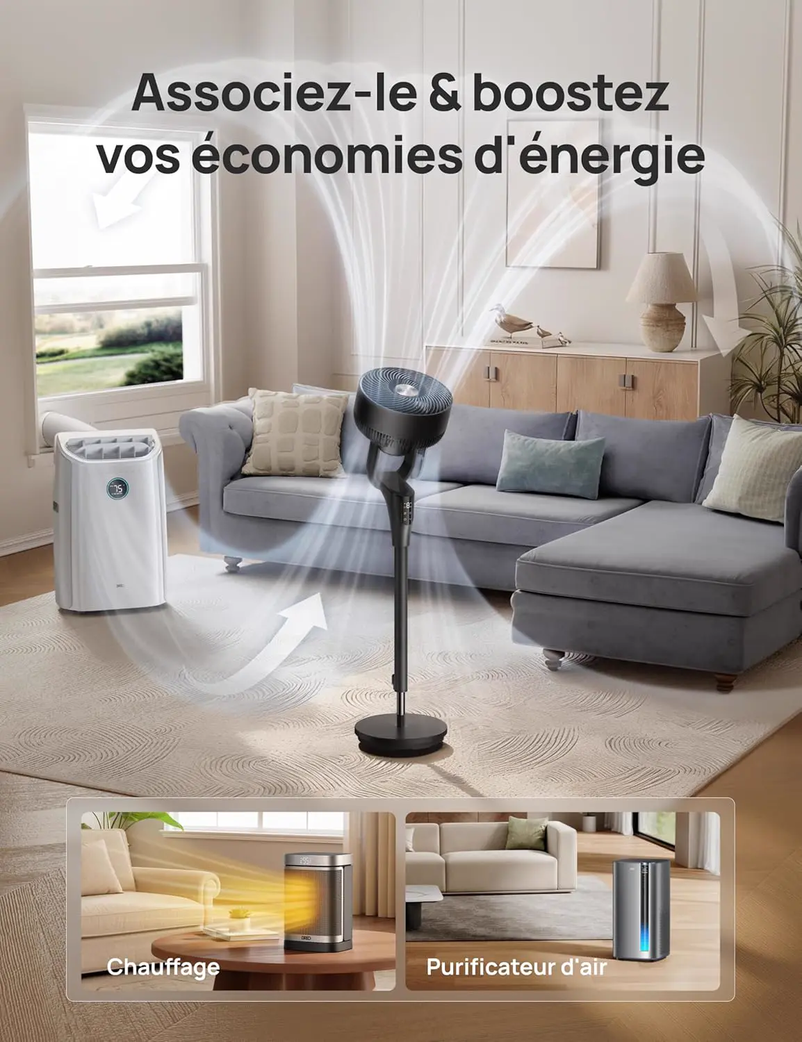 Ventilateur DREO Ventilateur sur Pied Silencieux pour Chambre… vue 7