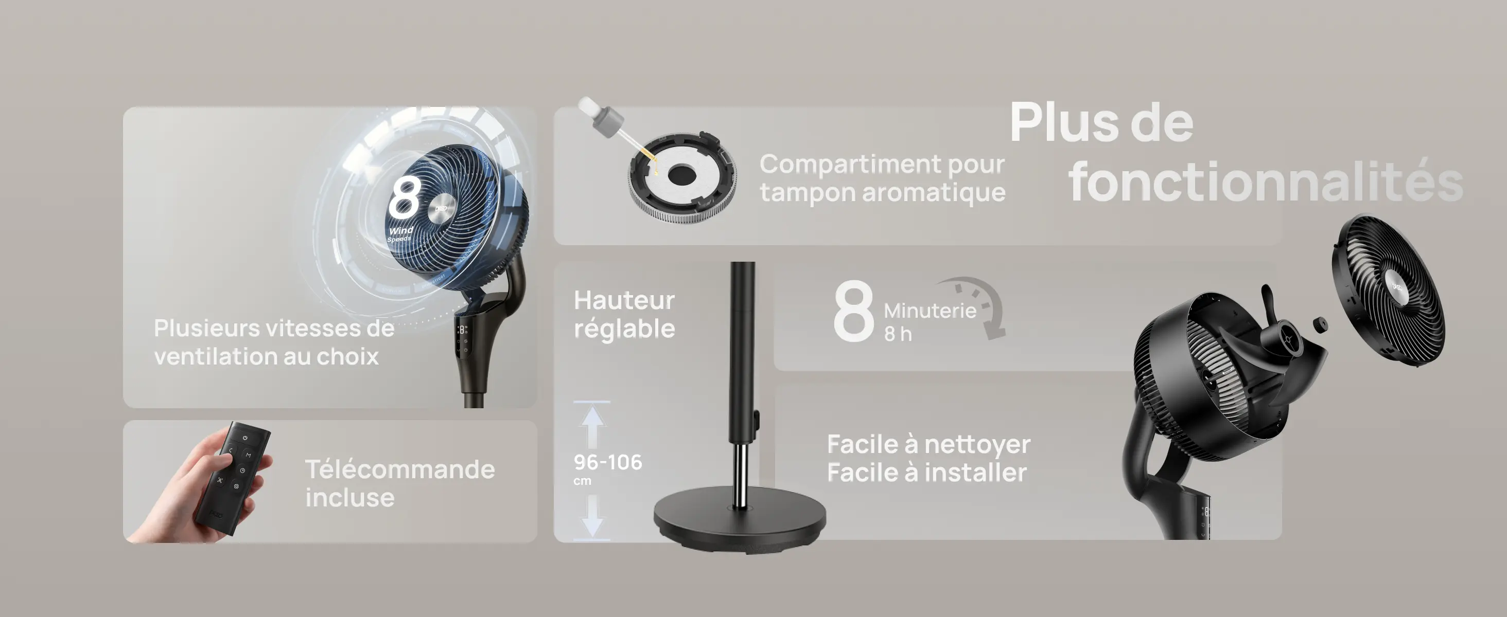 Ventilateur DREO Ventilateur sur Pied Silencieux pour Chambre… — contenu détaillé 7