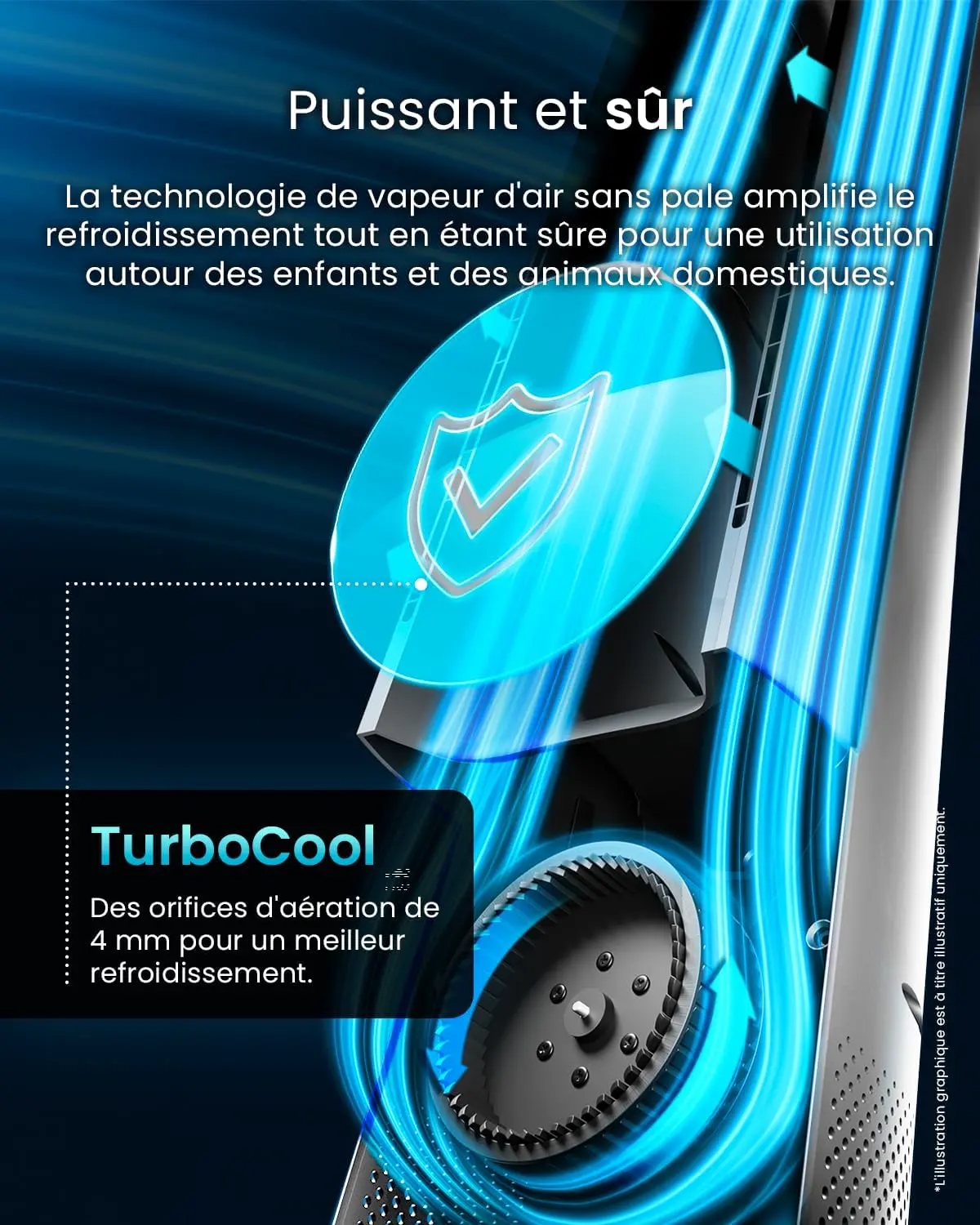 Ventilateur en métal naturel vue 3