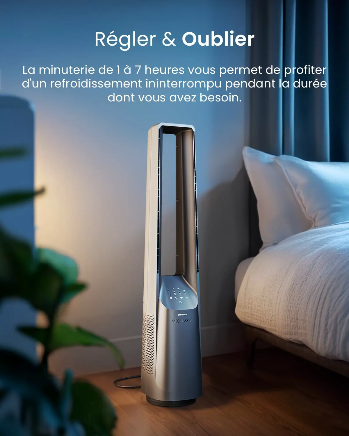 Ventilateur en métal naturel vue 6