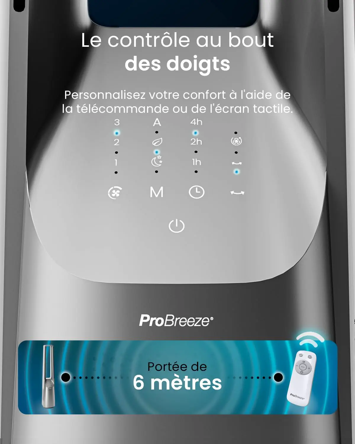Ventilateur en métal naturel vue 8