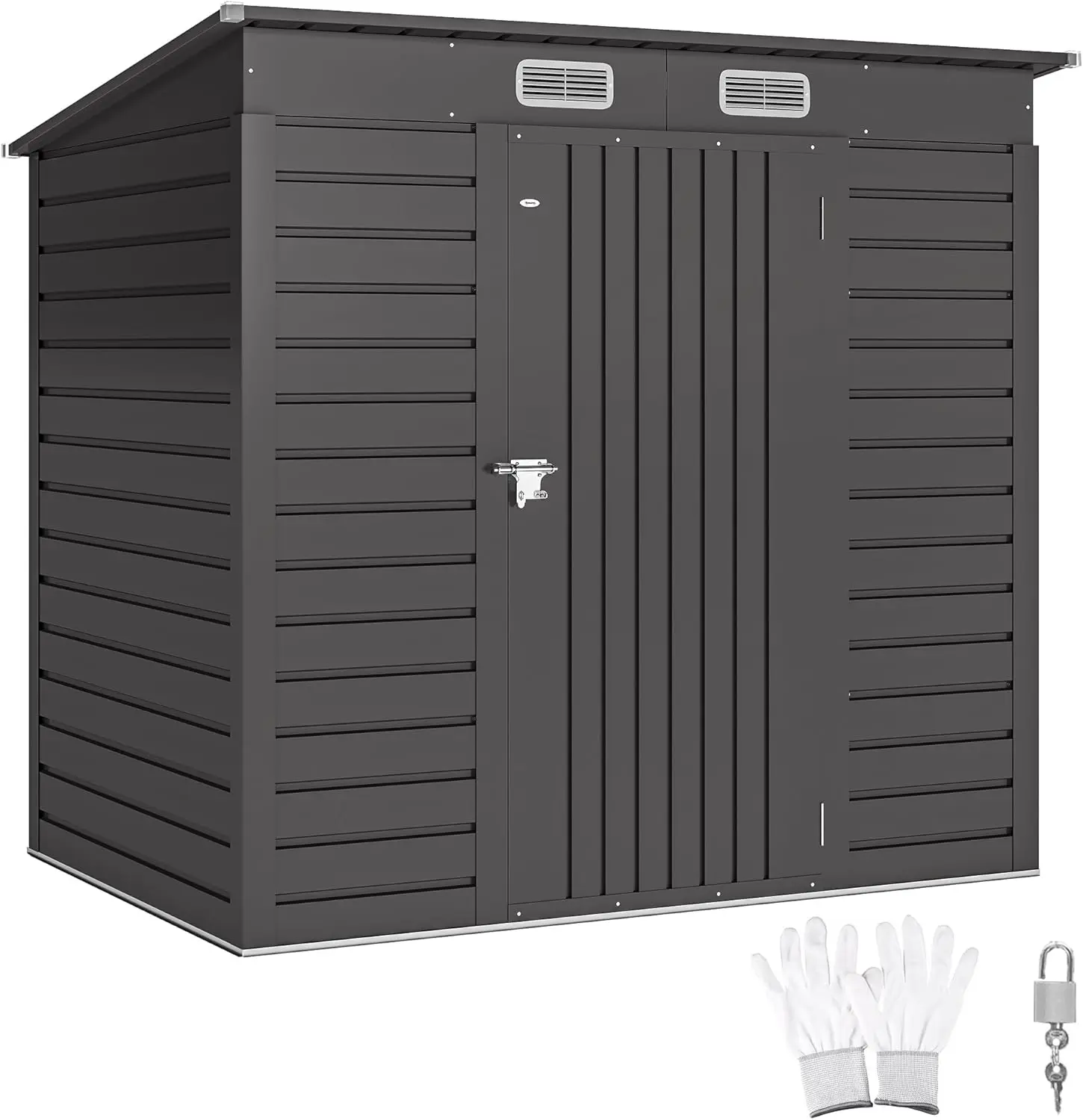 Outsunny Abri de Jardin en métal 2,5 m² Facile à Monter