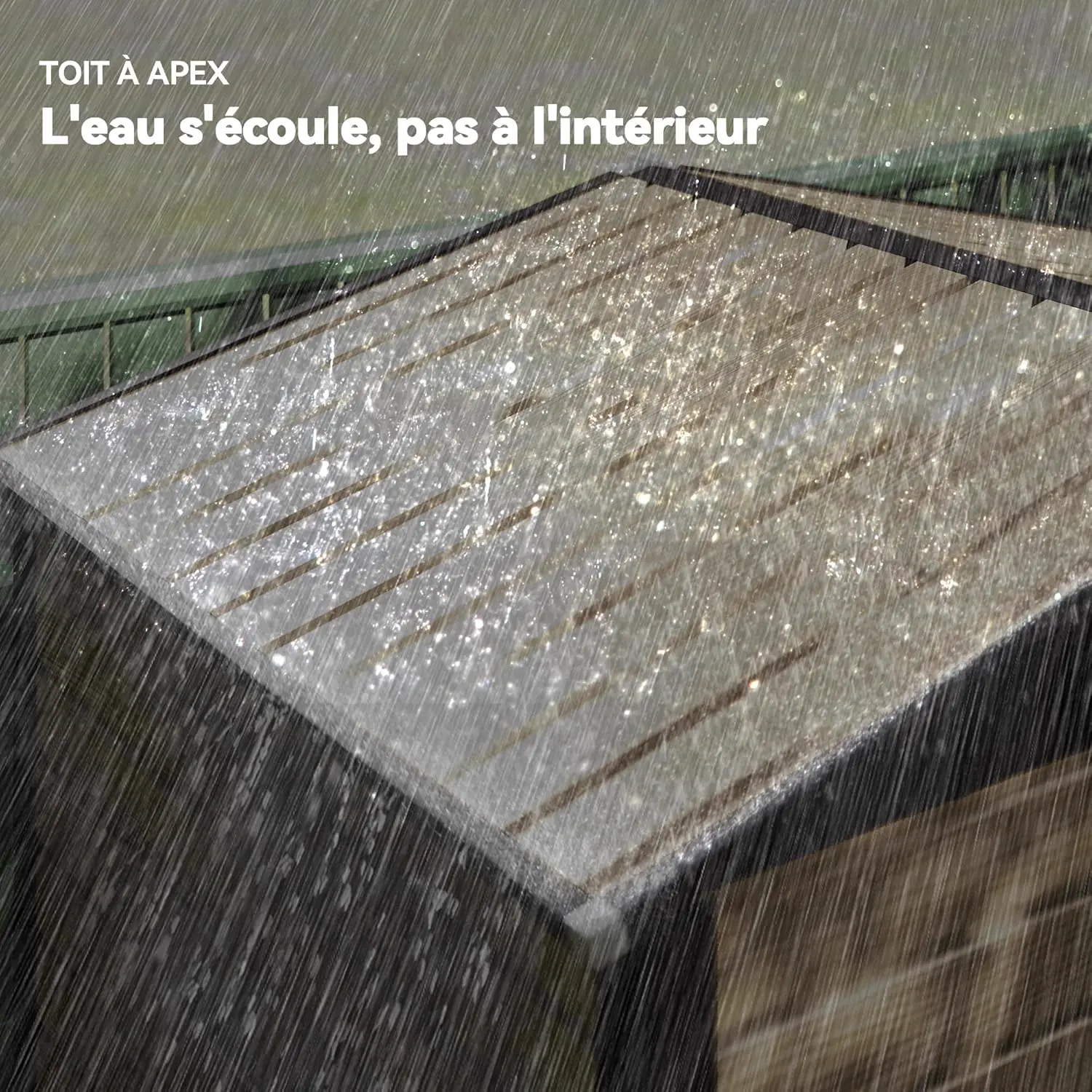 Abri de jardin en bois en acier 2,27 m² vue 8