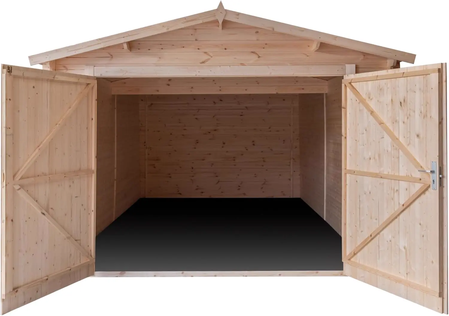 Abri de jardin en bois en bois noir 17,42m² vue 3