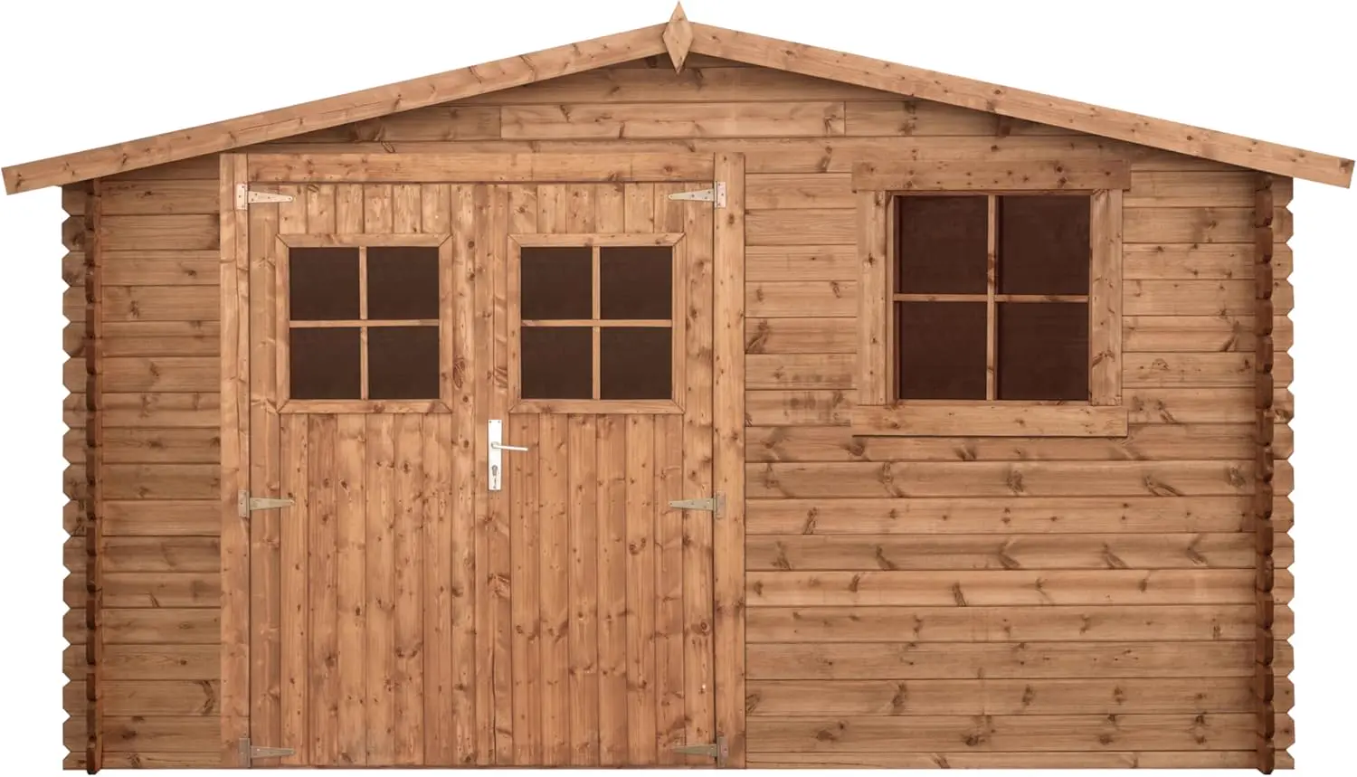 Abri de jardin en bois en bois noir 9,9m² vue 2
