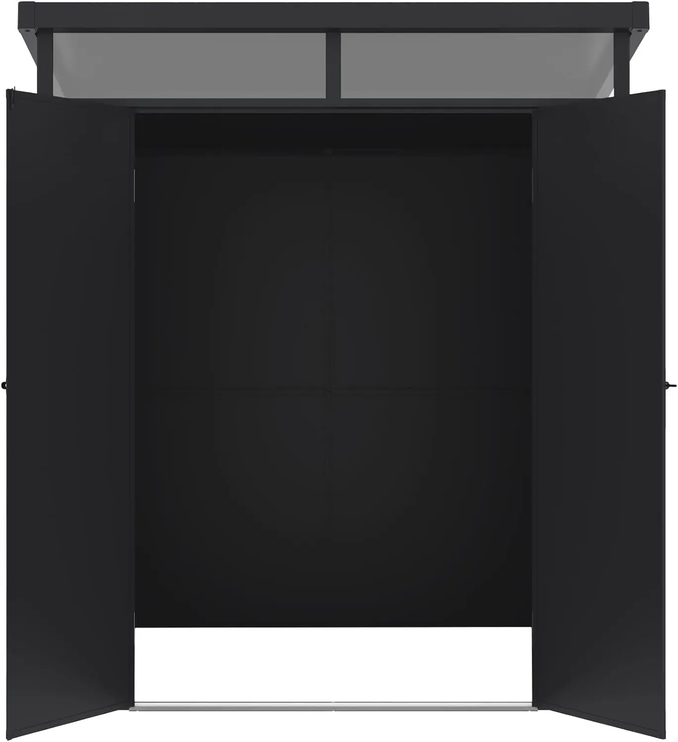 Abri de jardin en résine en aluminium anthracite vue 5