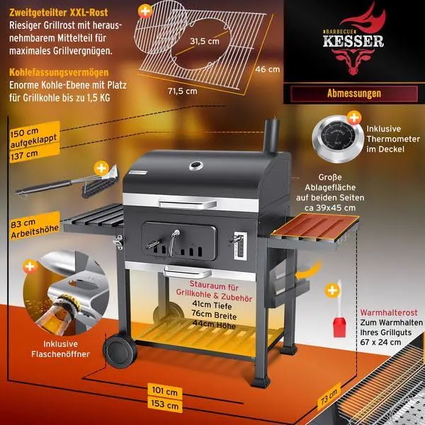 Barbecue weber en acier 76,5 x 83 cm vue 6