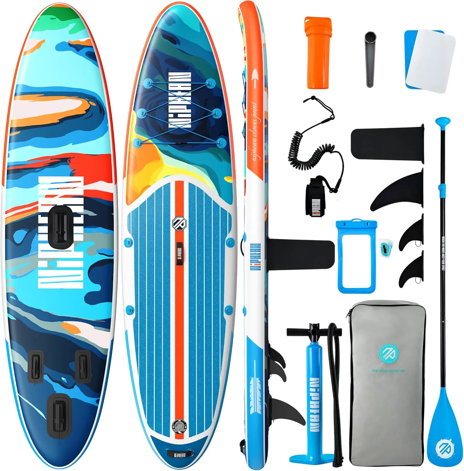 Paddle gonflable jaune vue 1