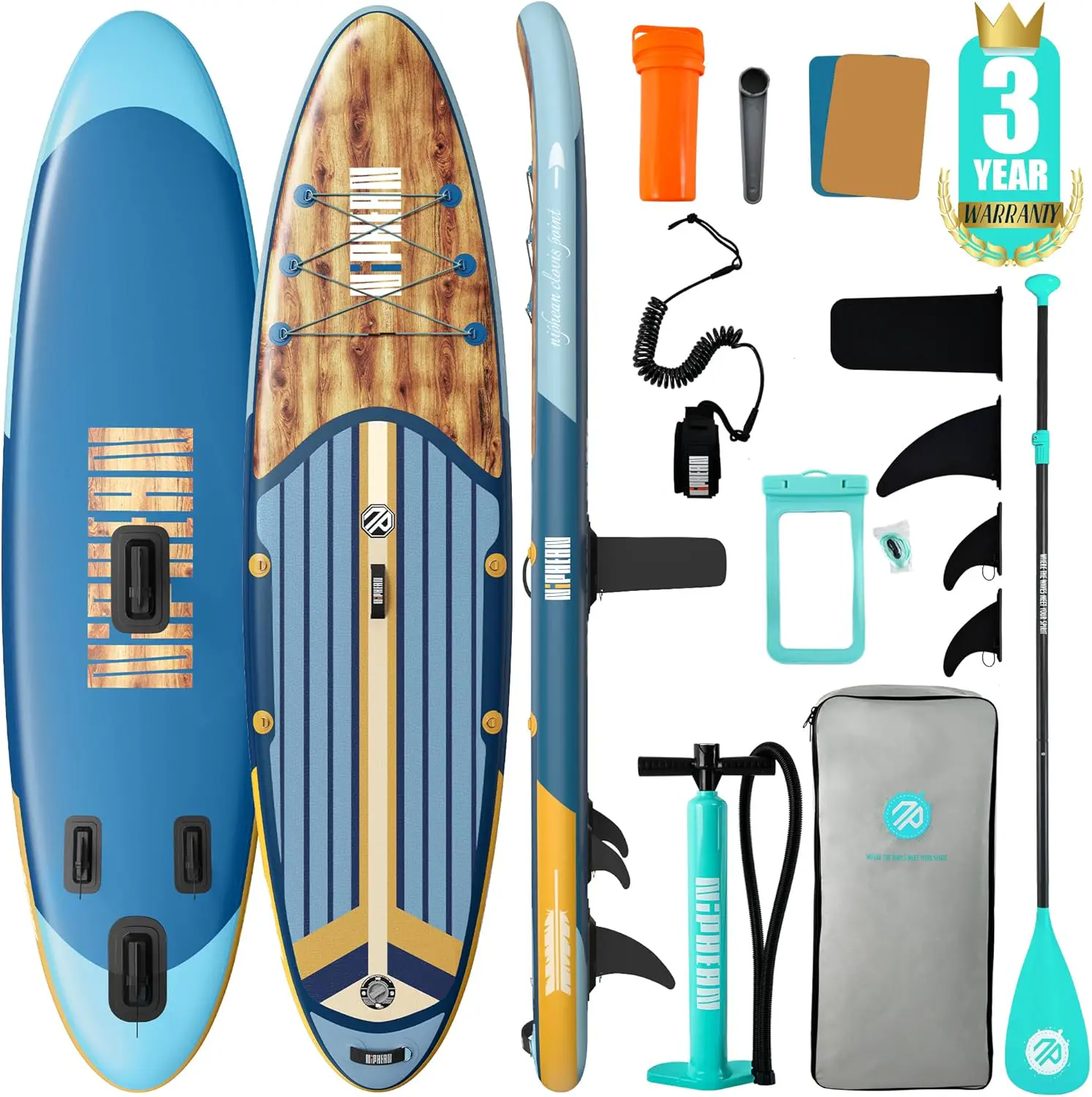 Paddle gonflable jaune vue 1