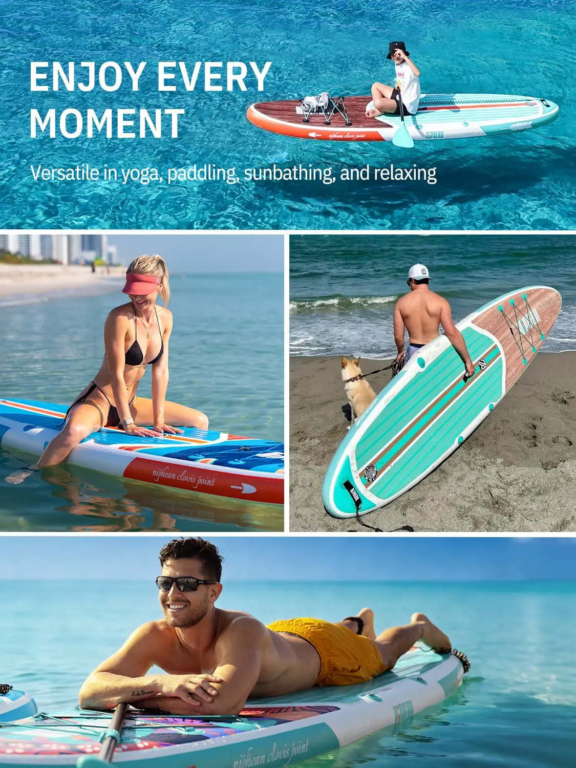 Paddle gonflable jaune vue 7