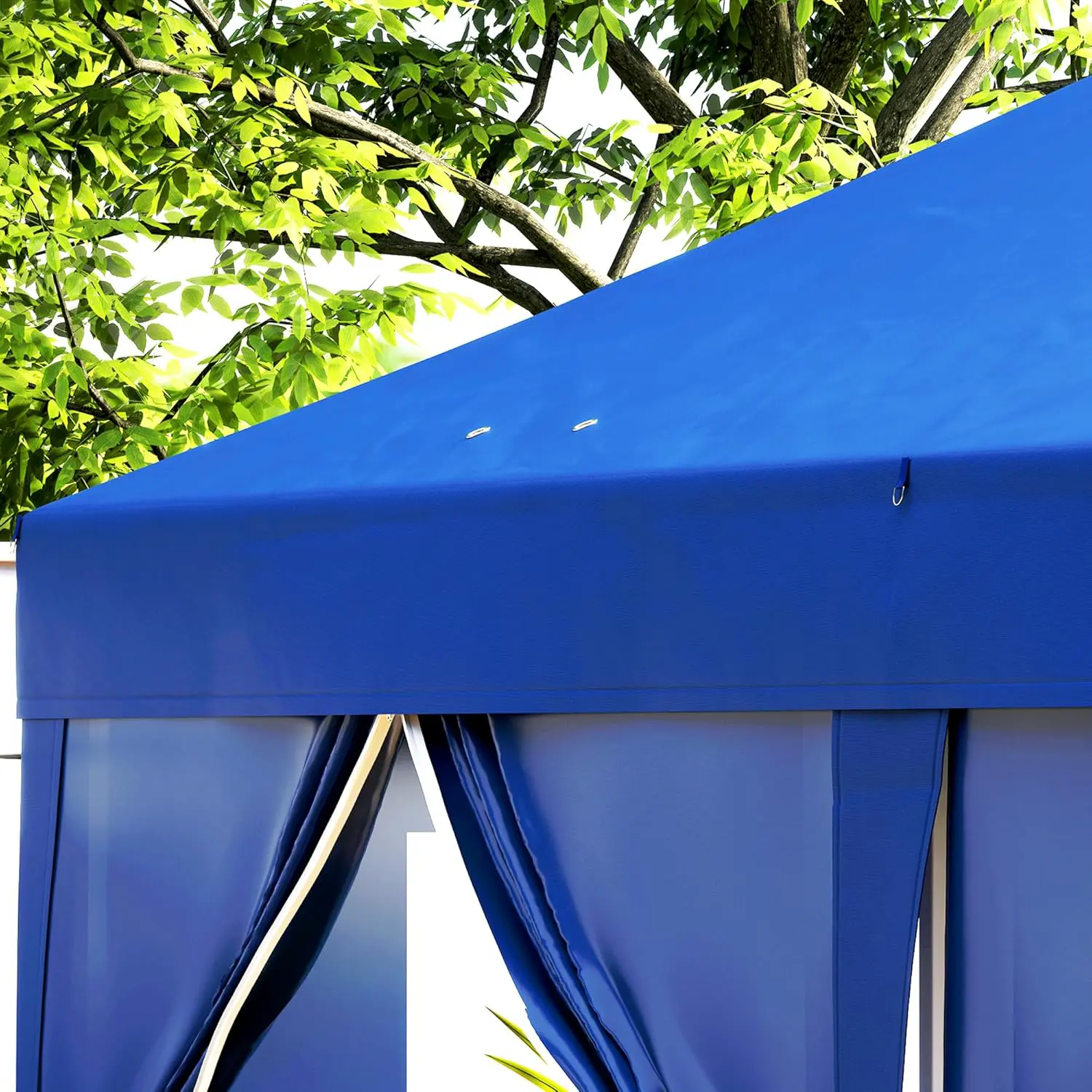 Tonnelle en acier bleu 3 x 6 m vue 8