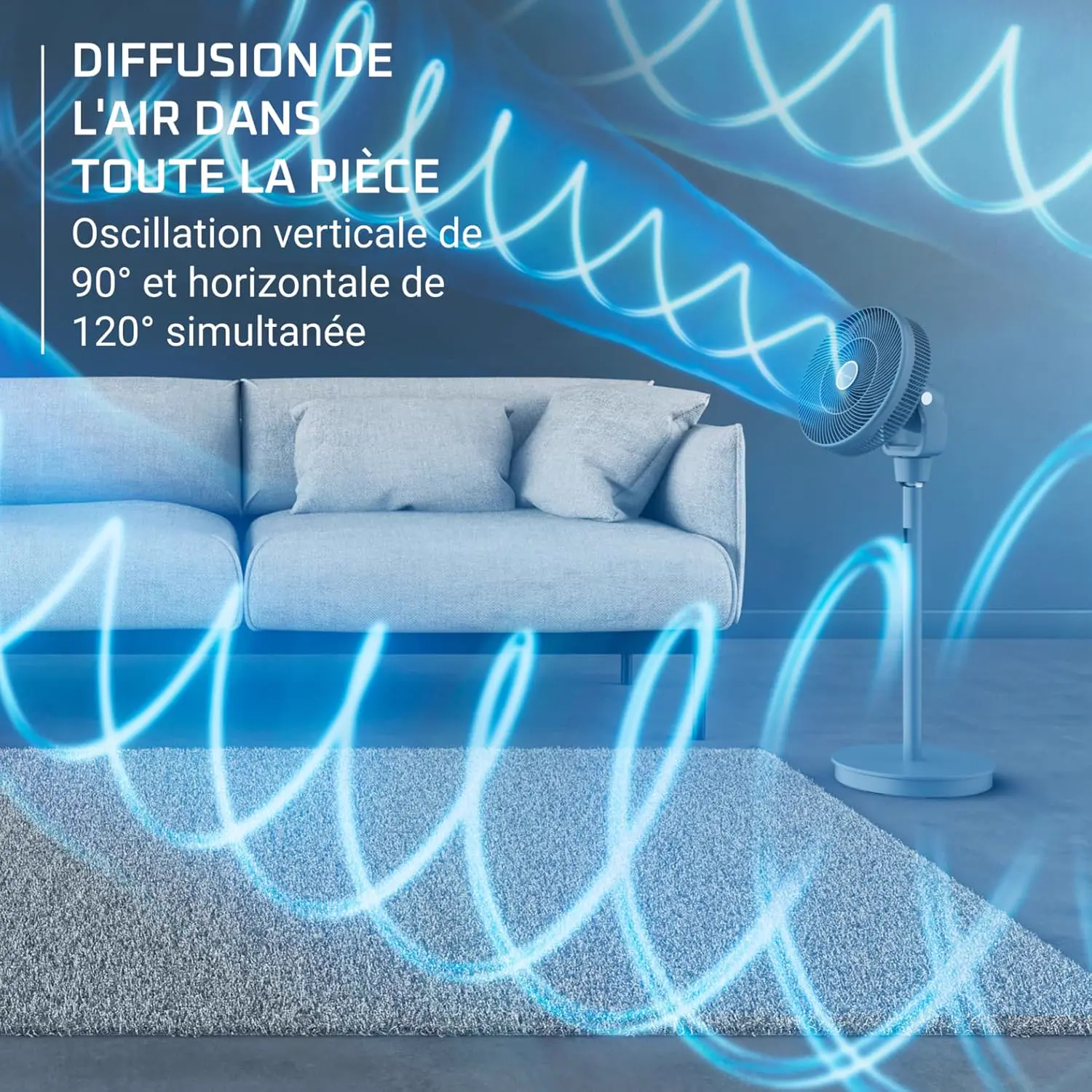 Ventilateur Rowenta Turbo Silence Compact 3D Multiflow vue 6