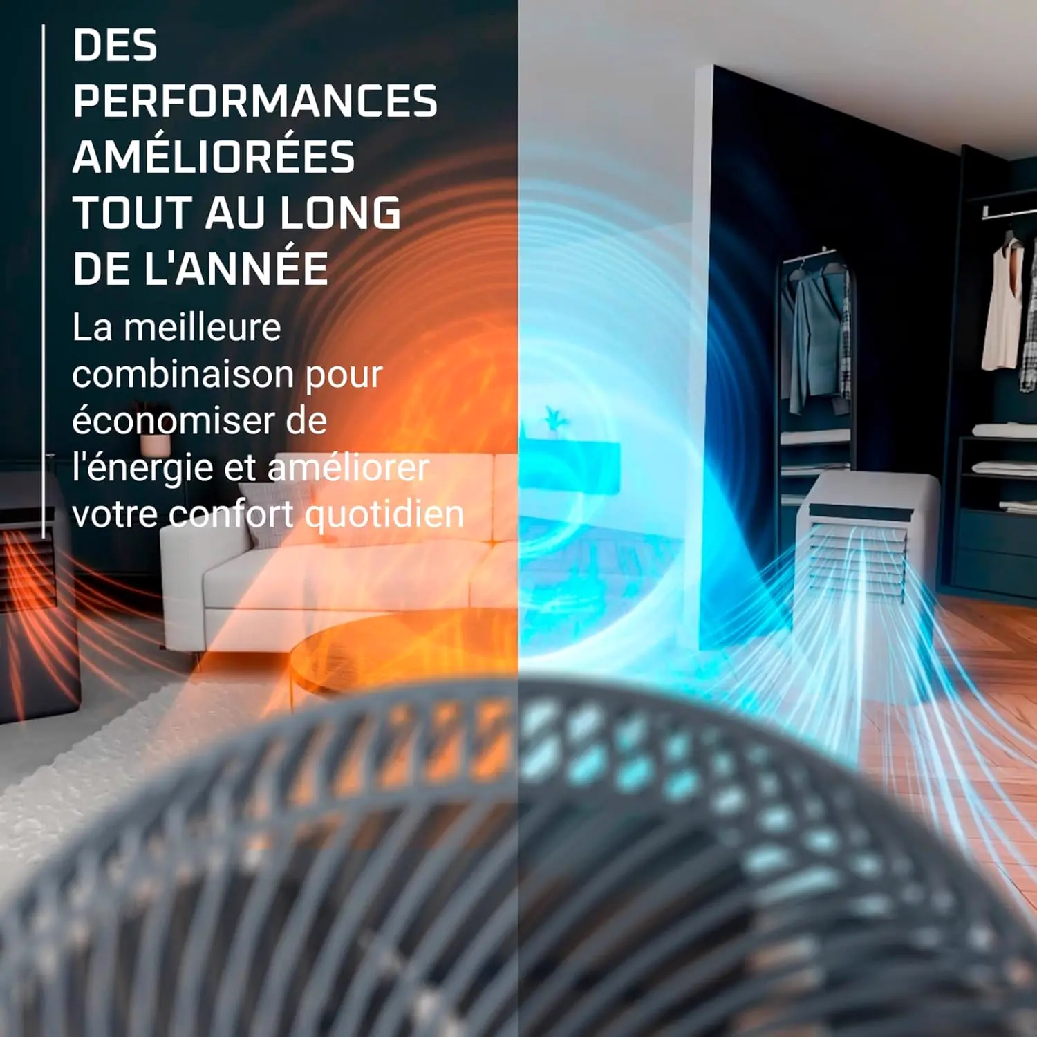 Ventilateur Rowenta Turbo Silence Compact 3D Multiflow vue 7