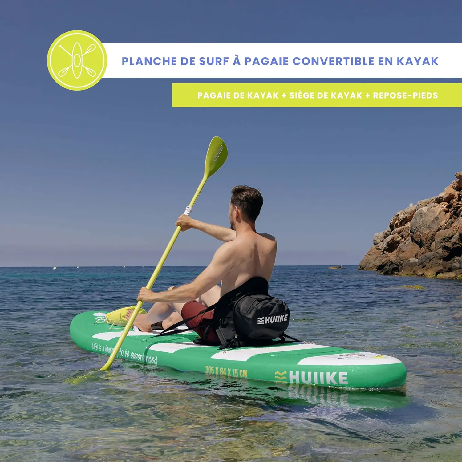 Paddle gonflable en aluminium 84x15 cm vue 4