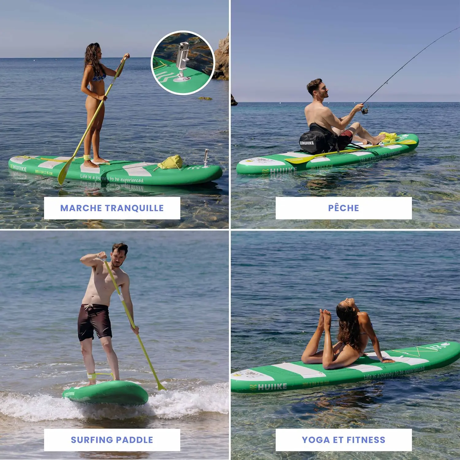 Paddle gonflable en aluminium 84x15 cm vue 5