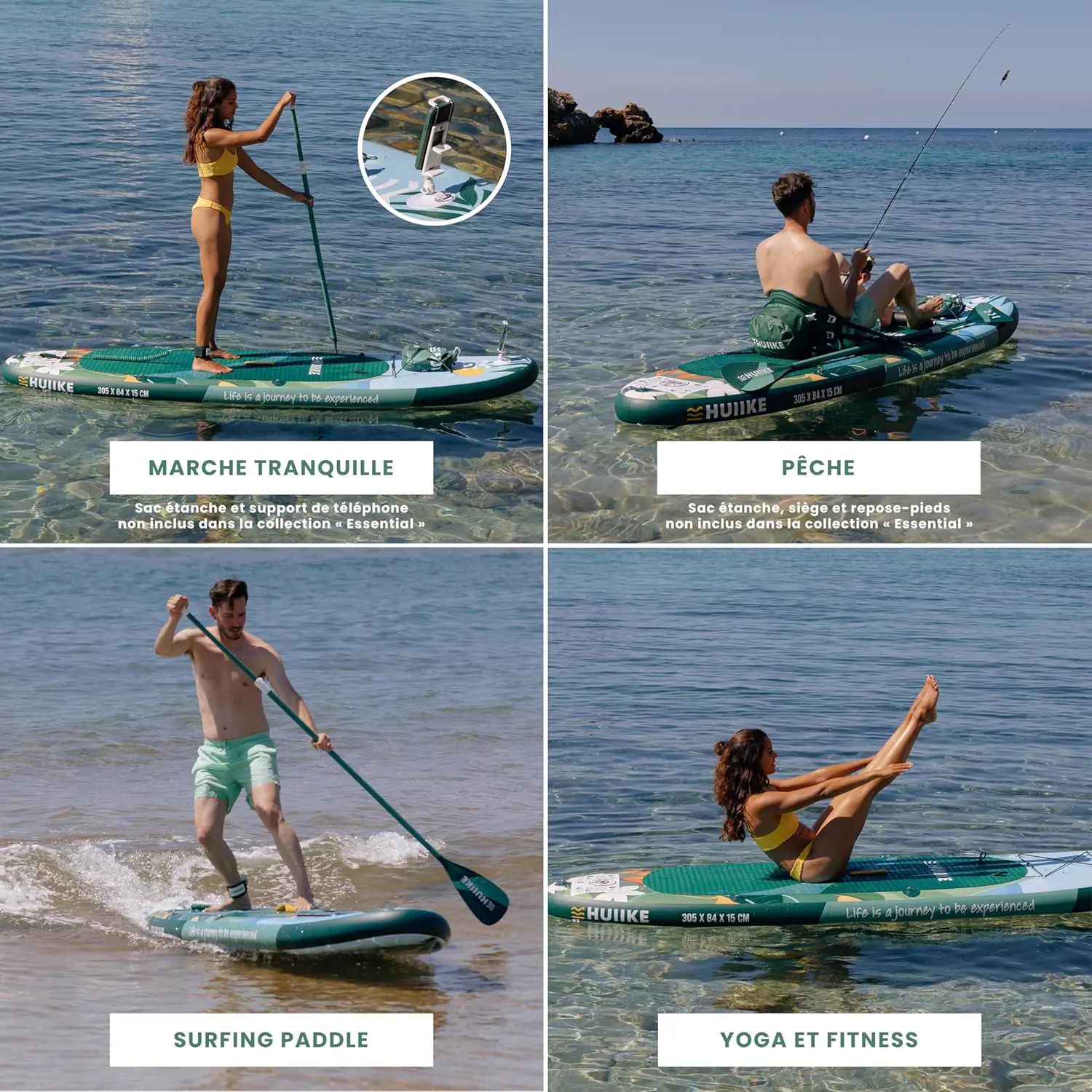 Paddle gonflable 2 places en aluminium naturel 84 x 15 cm vue 5