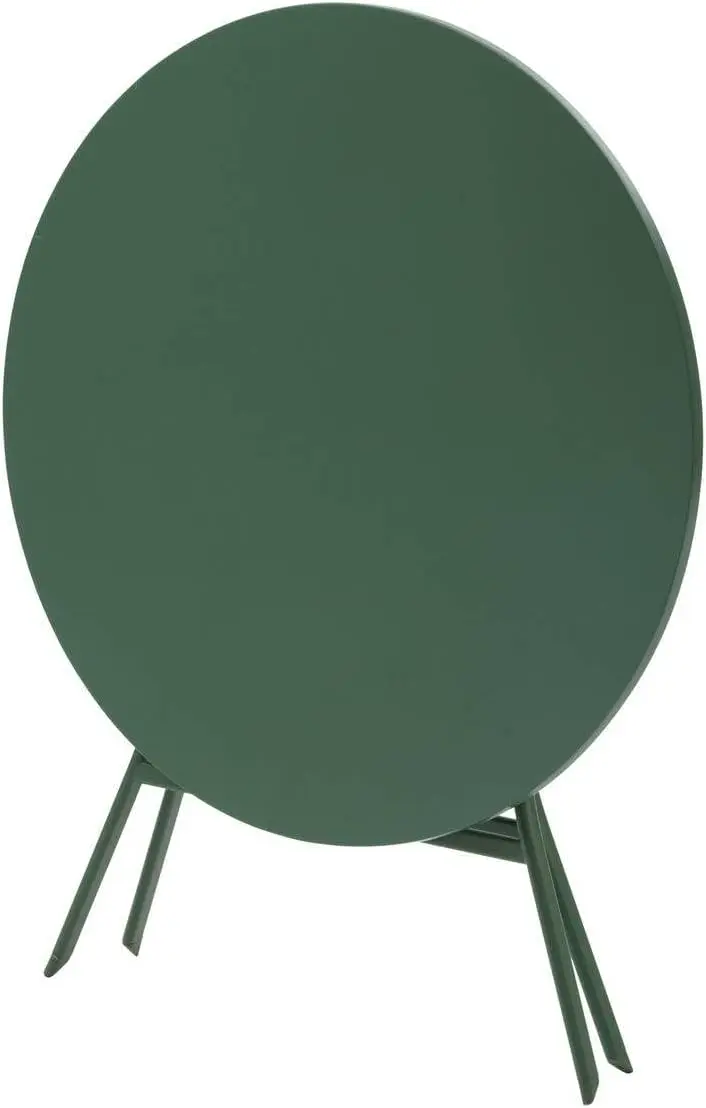 Table de jardin 4 places en acier vert 85 x 85 vue 4