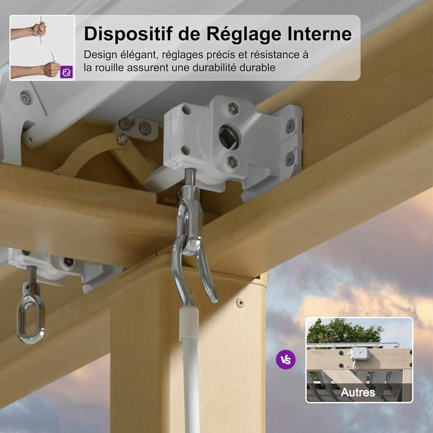 Pergola en aluminium 24 m² vue 7