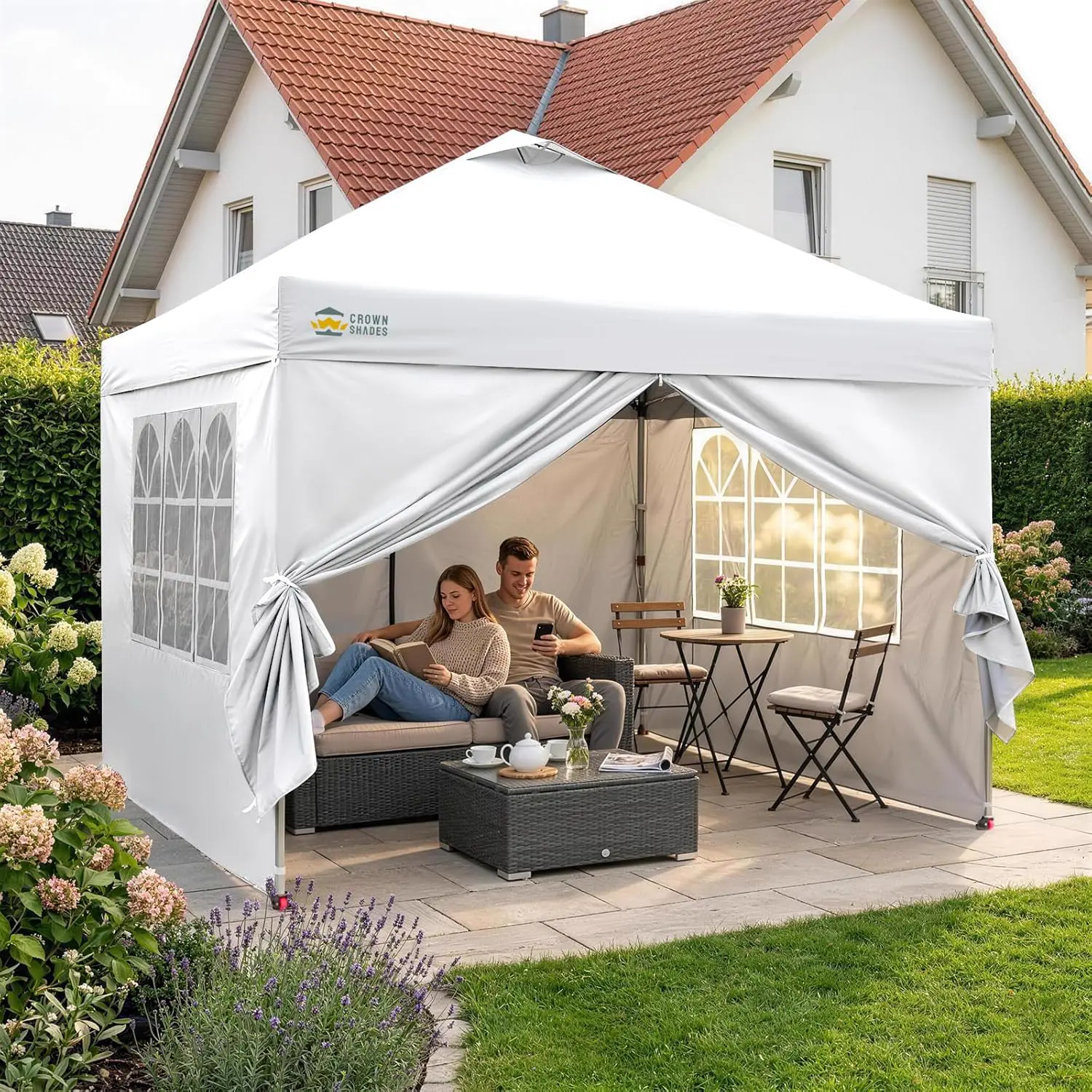 Tonnelle blanc 3 x 3 m vue 2