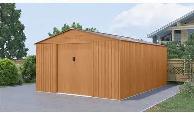 Abri de jardin en bois en bois marron 15m² vue 2