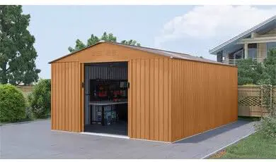 Abri de jardin en bois en bois marron 15m² vue 3