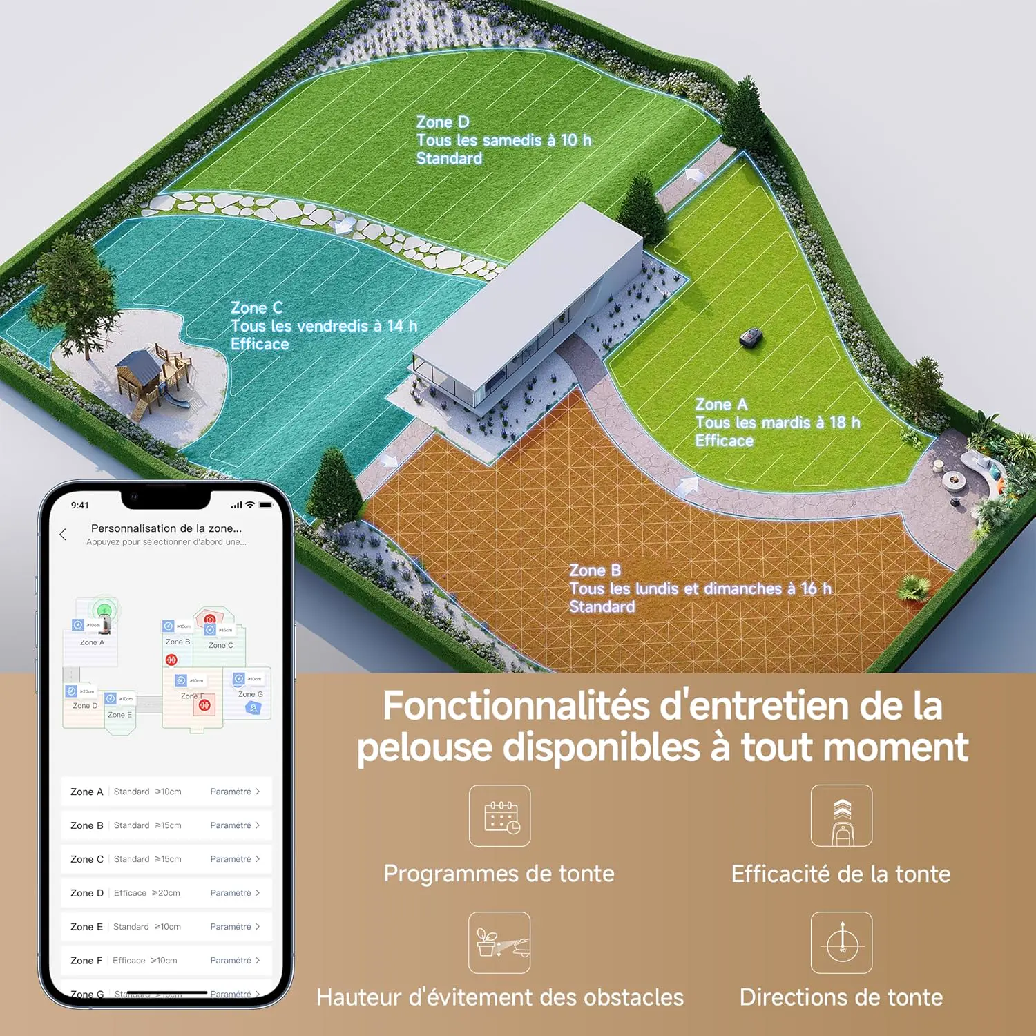 Tondeuse autoportée 800 m² vue 5
