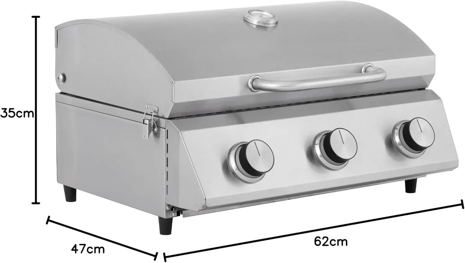 Barbecue à gaz en acier 47 x 35 cm vue 6