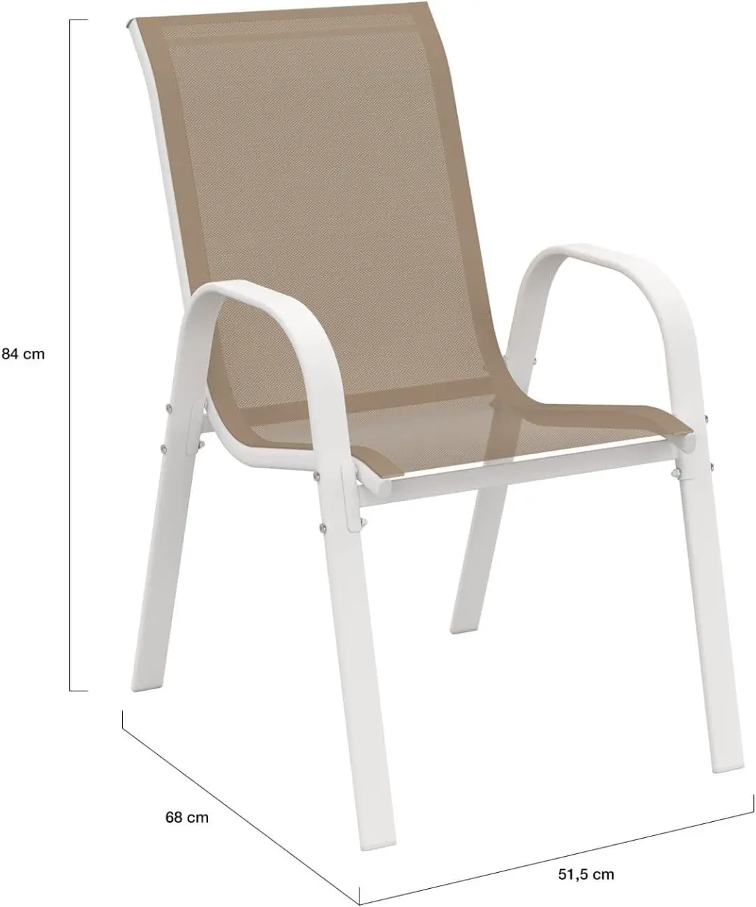 Salon de jardin 10 places en acier blanc vue 6