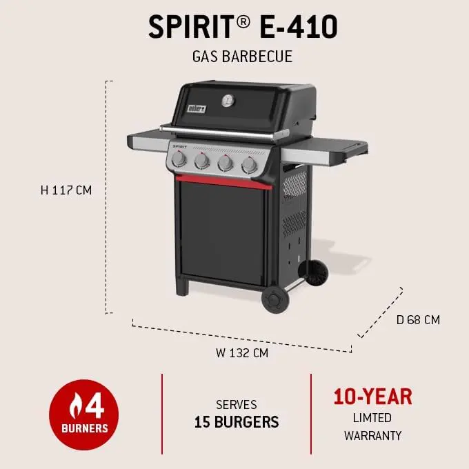 Barbecue weber 6 places en aluminium noir 51 x 46 cm vue 5