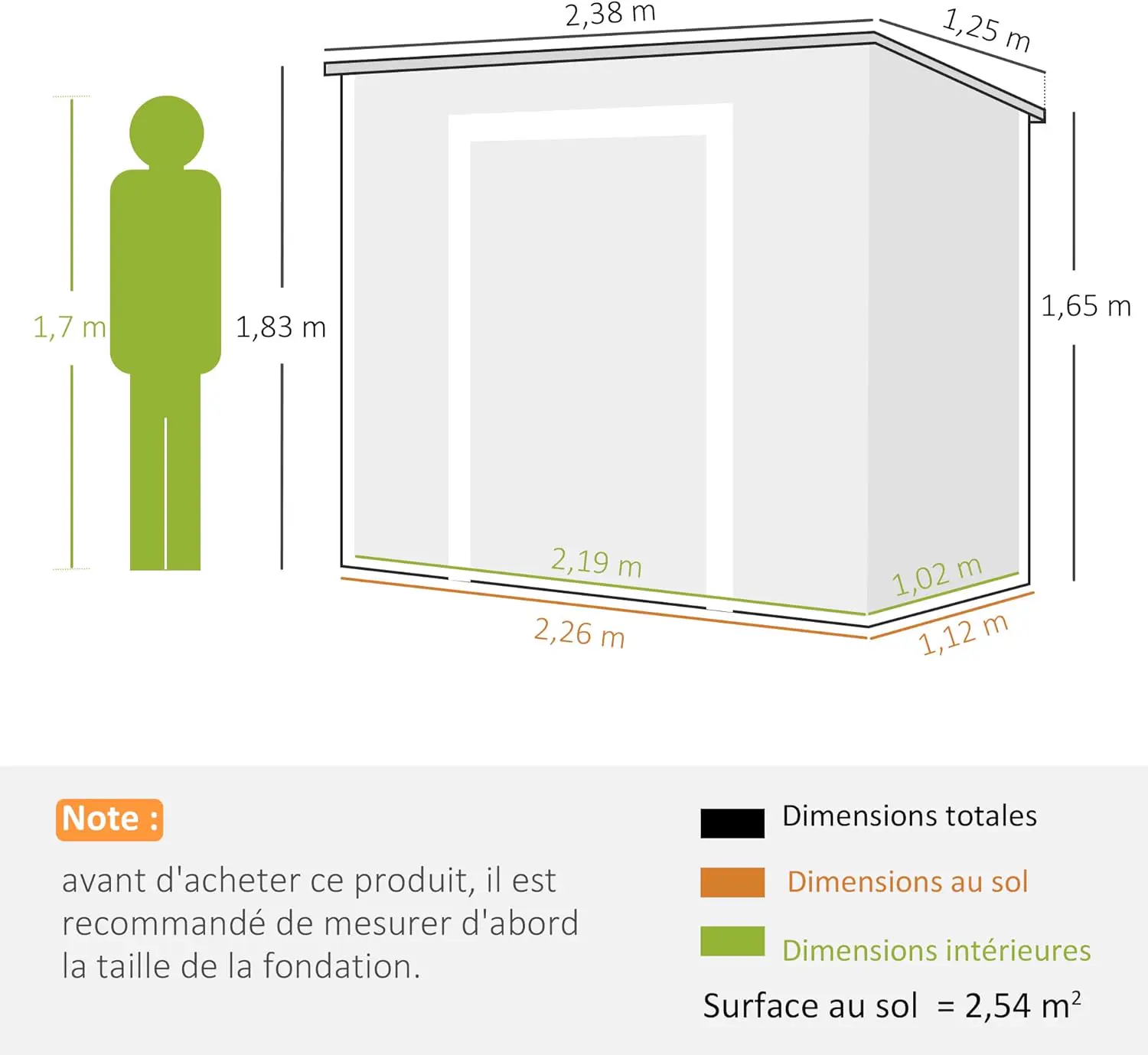 Abri de jardin en résine en résine gris 2,54 m² vue 7