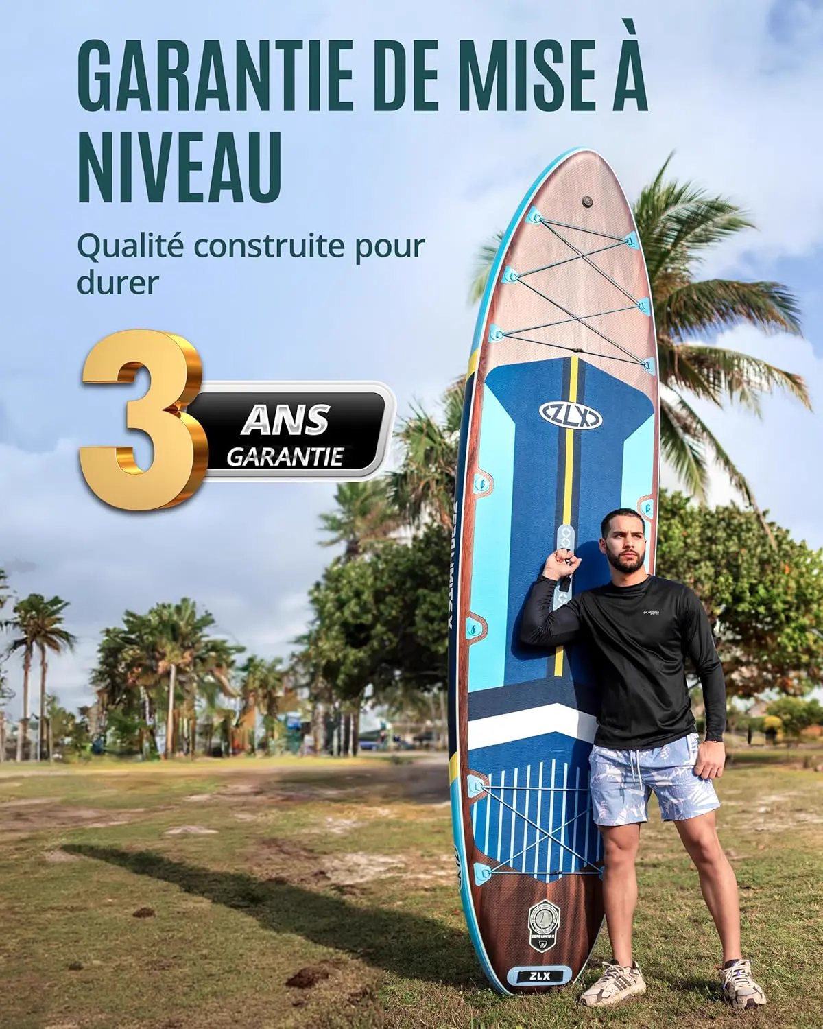 Paddle gonflable en acier 350 x 89 cm vue 2