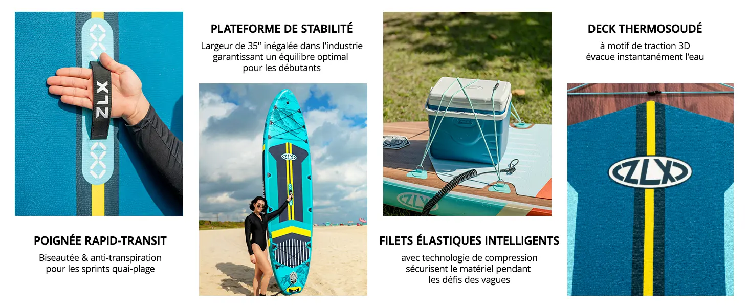 Paddle gonflable beige 350 x 89 cm — contenu détaillé 9