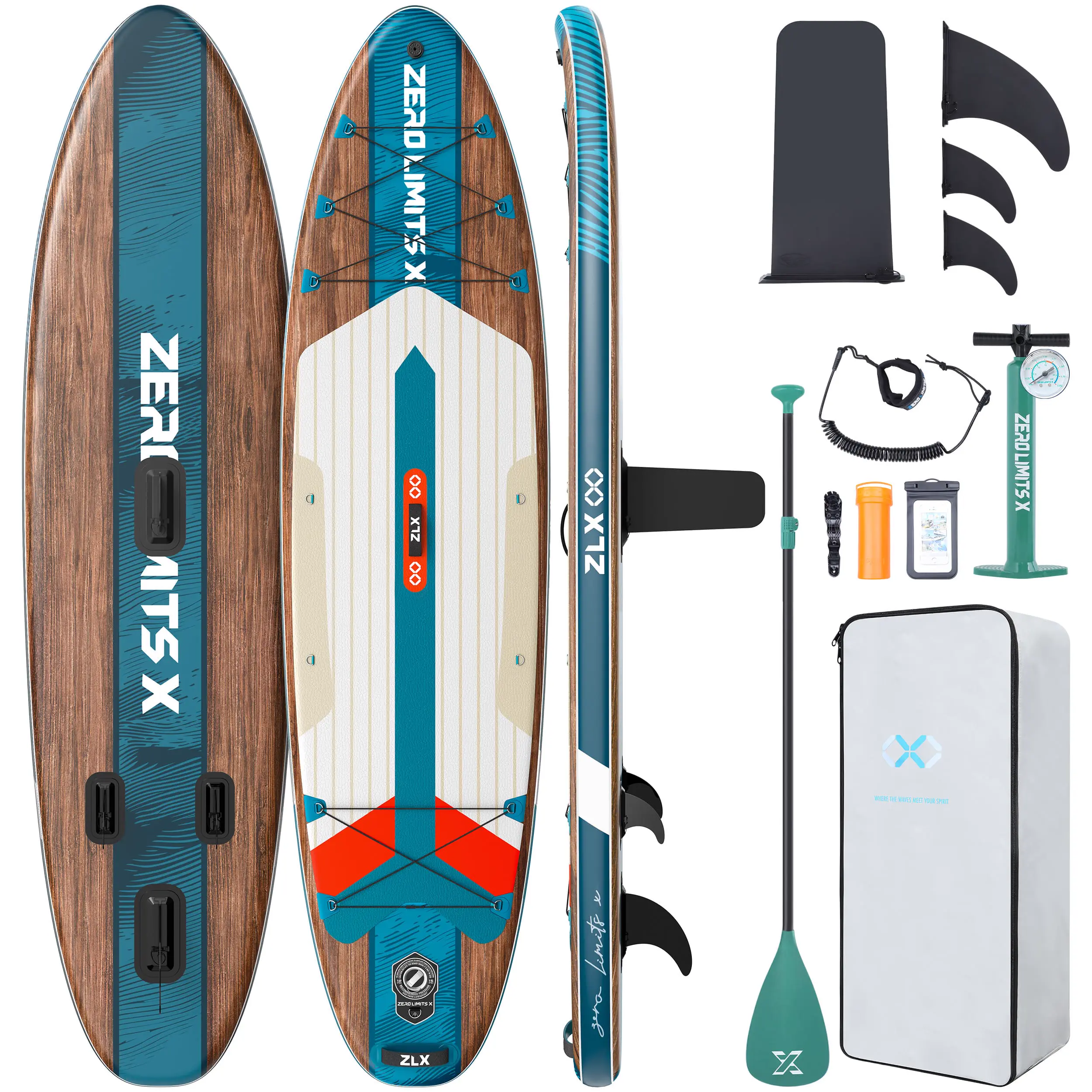 Paddle gonflable beige 350 x 89 cm — contenu détaillé 11