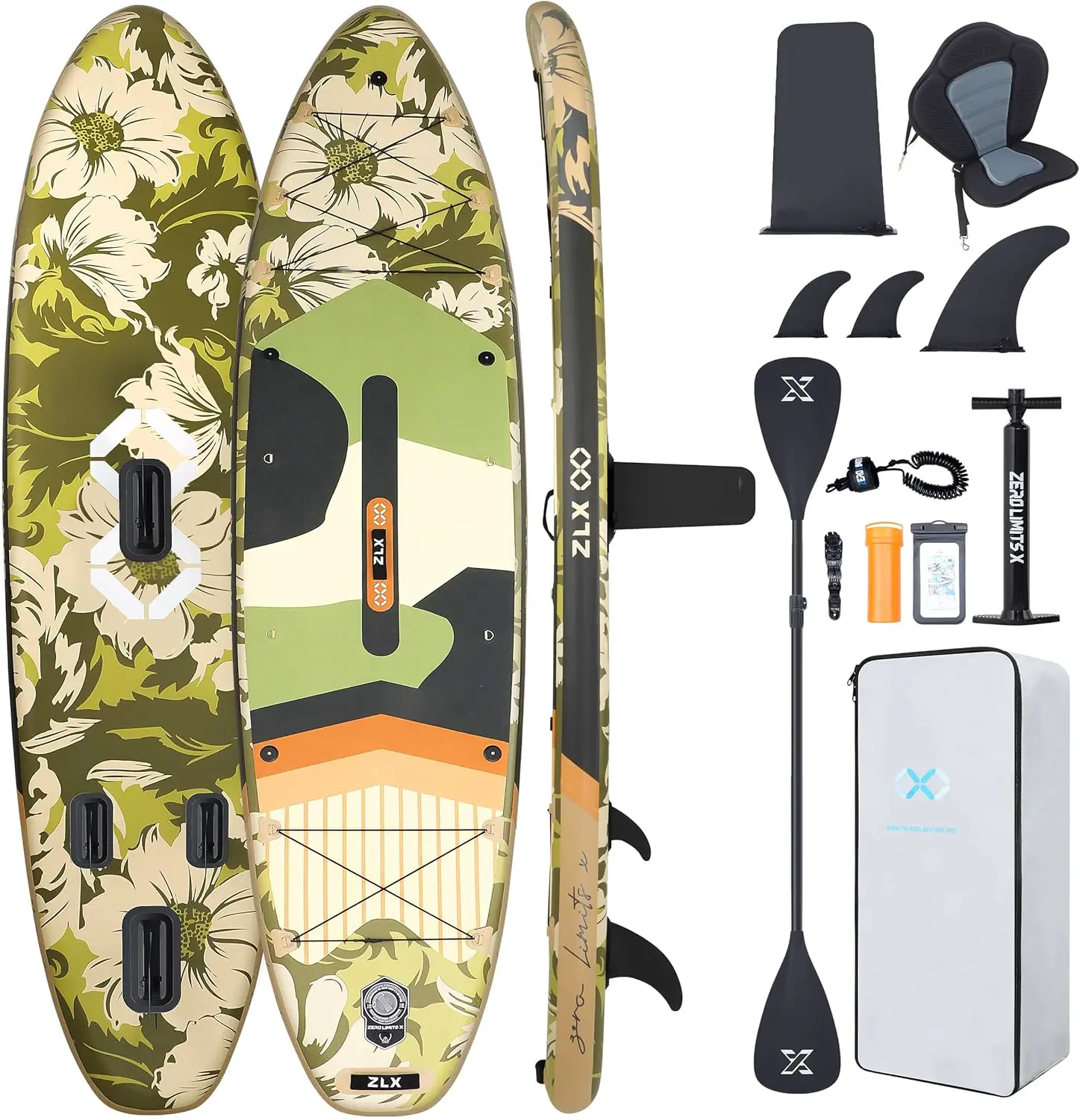 ZLX Paddle Gonflable 350 x 89 cm Extra Large Sup | Planche Stable