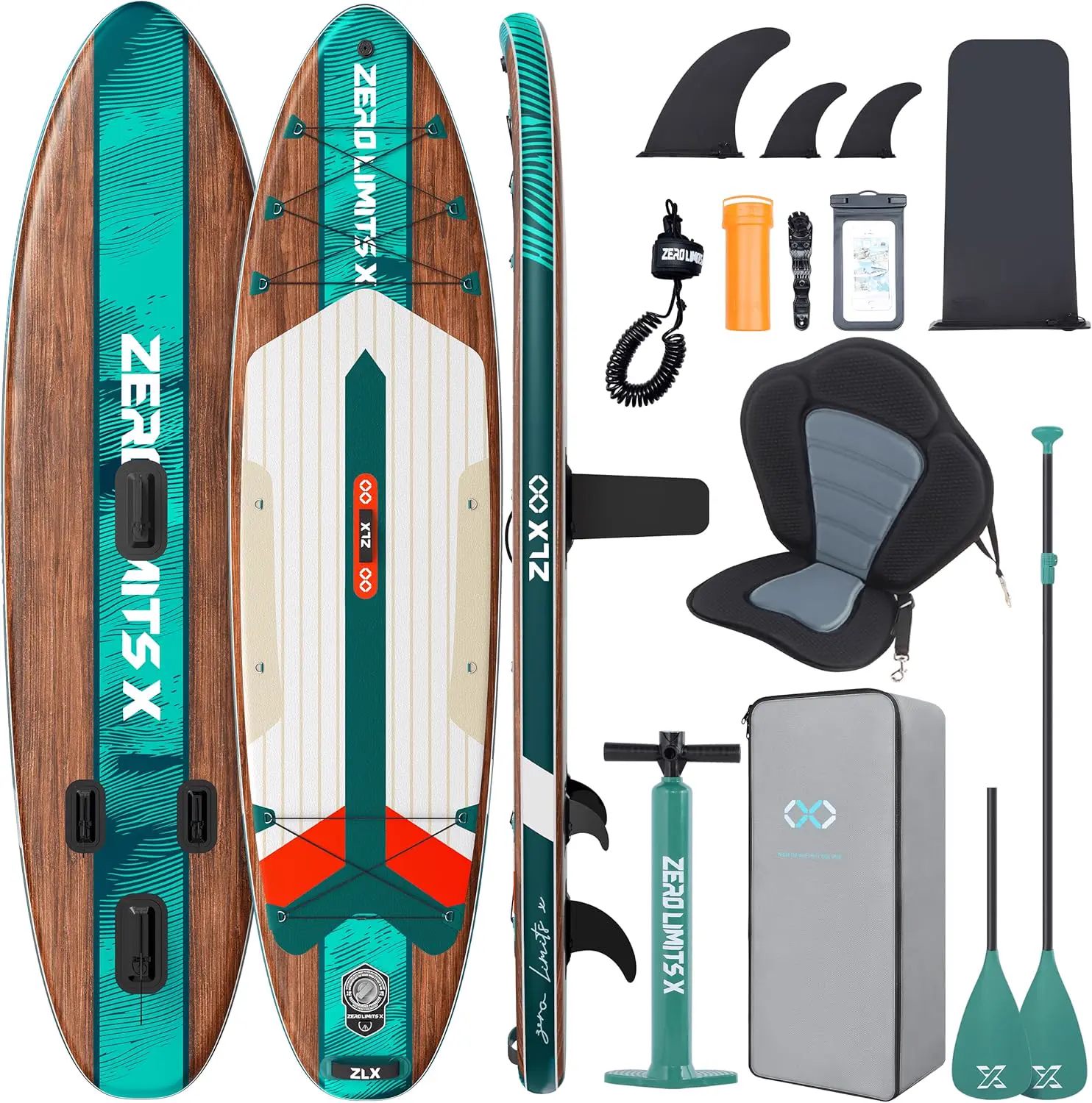 ZLX Paddle Gonflable Adulte 2 Places 320 x 84cm