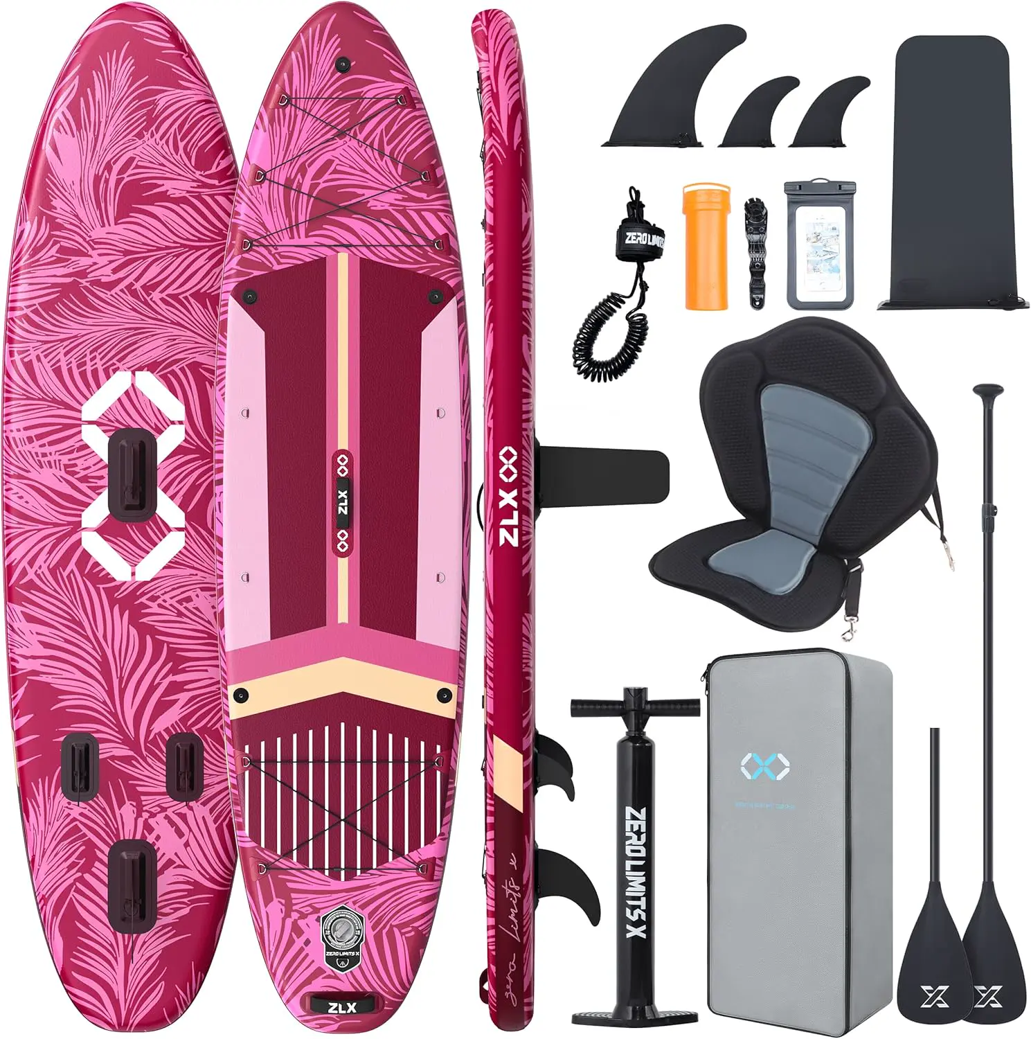 ZLX Paddle Gonflable 350 x 89 cm Extra Large Sup | Planche Stable