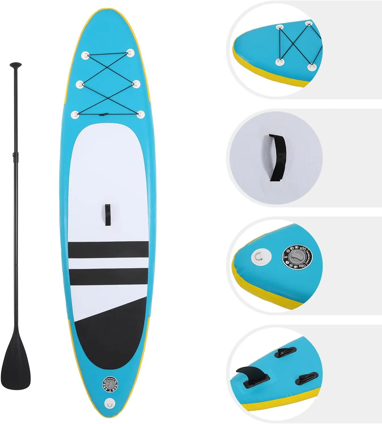 Paddle gonflable en aluminium bleu vue 9