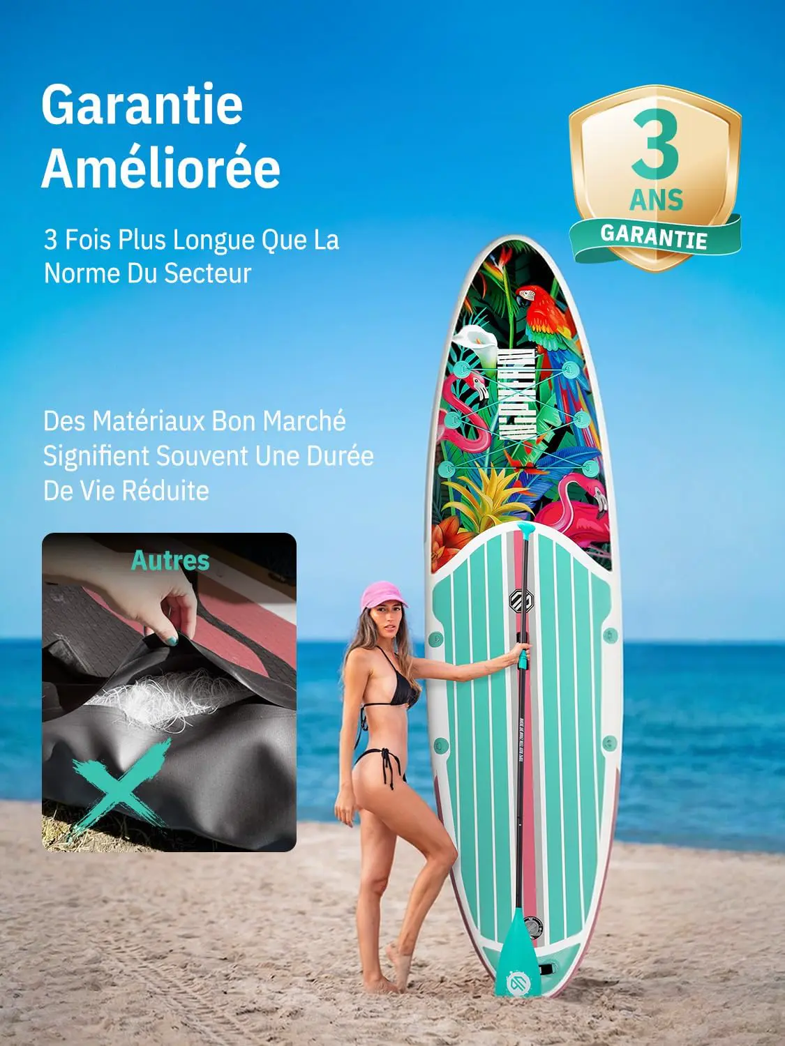 Paddle gonflable Niphean Paddle Gonflable Adulte avec Tous Les… vue 4