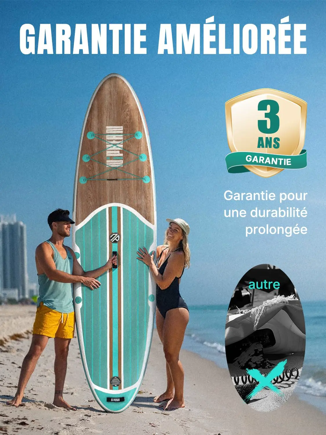 Paddle gonflable Niphean Paddle Gonflable Adulte avec Tous Les… vue 9