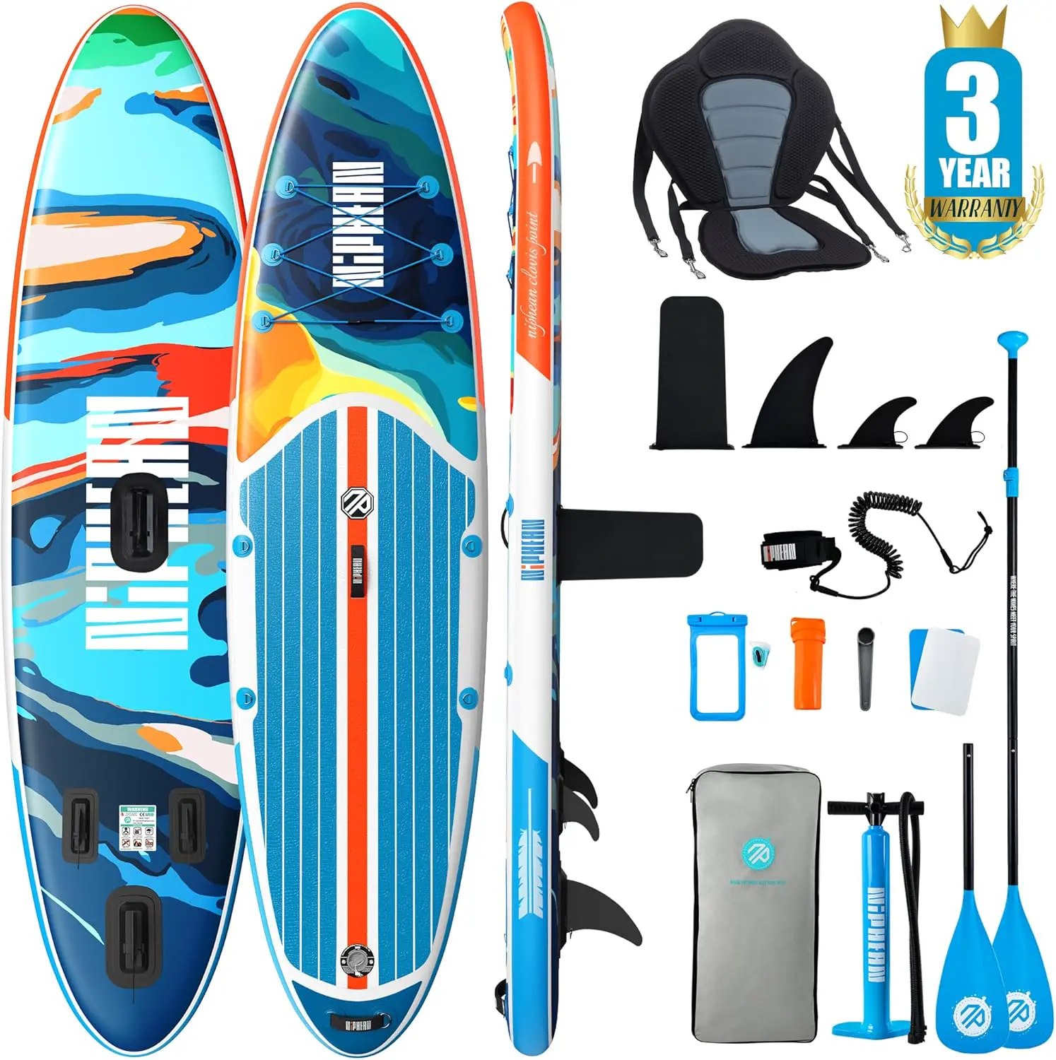 Paddle gonflable bleu vue 1