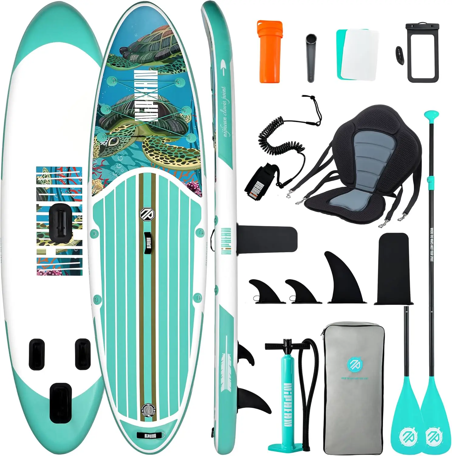 Paddle gonflable vert vue 1