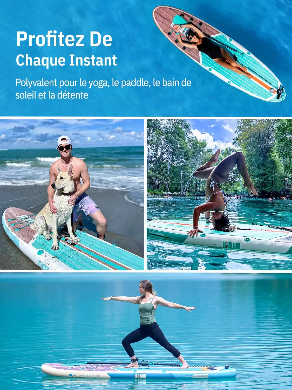 Paddle gonflable 2 places vue 6