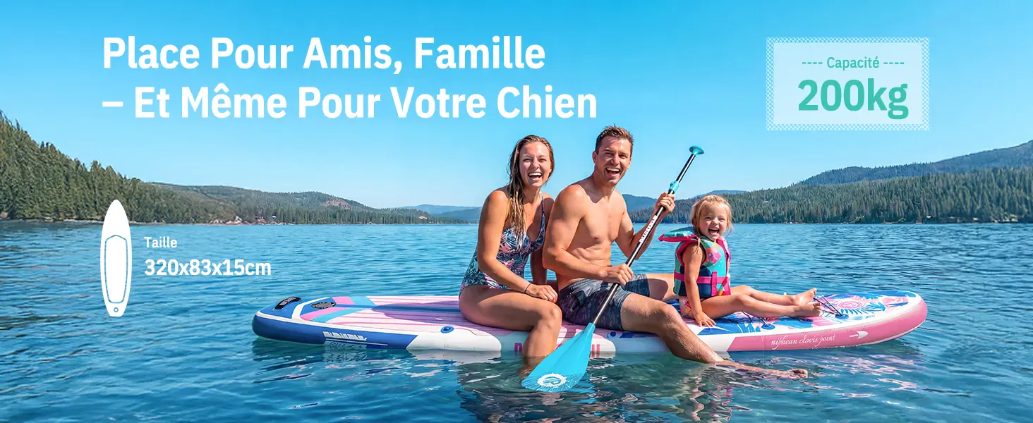 Paddle gonflable 2 places — contenu détaillé 7