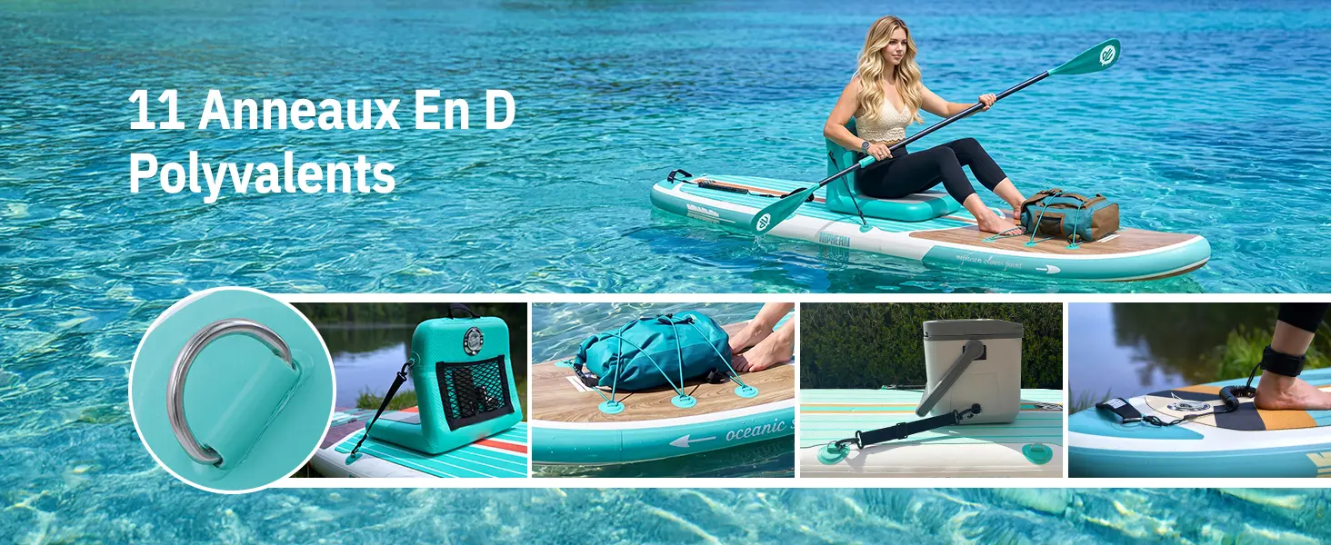 Paddle gonflable 2 places — contenu détaillé 9