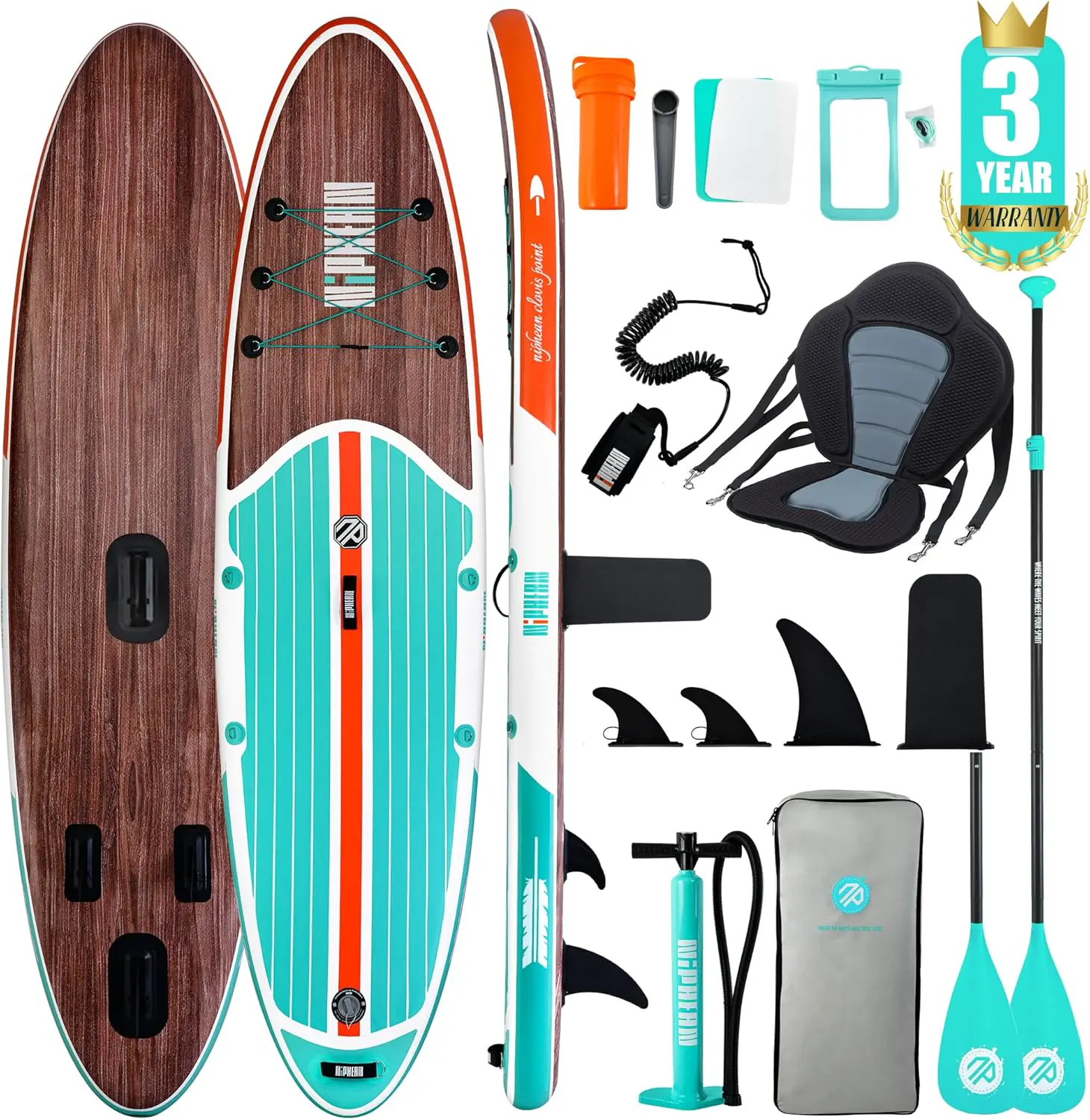 Paddle gonflable chocolat vue 1