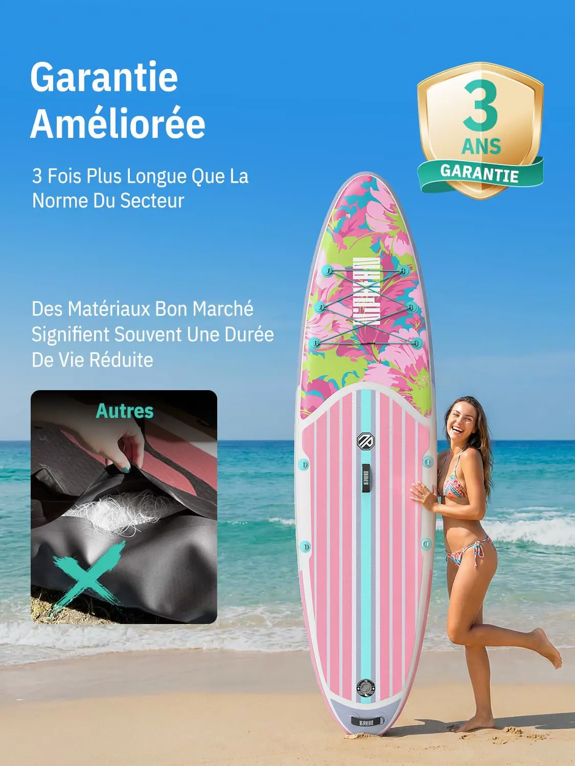 Paddle gonflable Niphean Paddle Gonflable Adulte avec Tous Les… vue 4